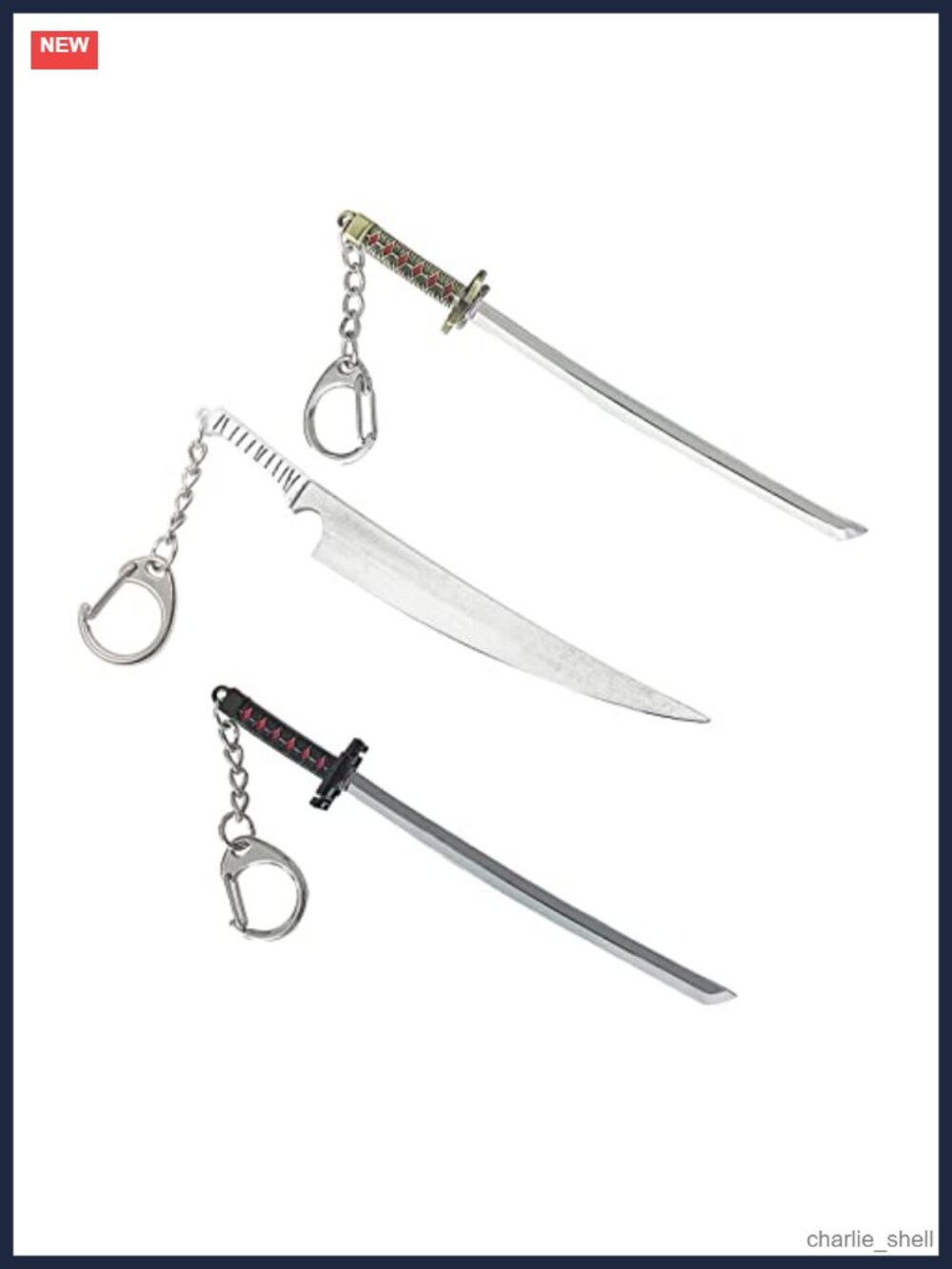 Anime Sword Keychain Alloy Zanpakutou Keyring Gift for Men Teens